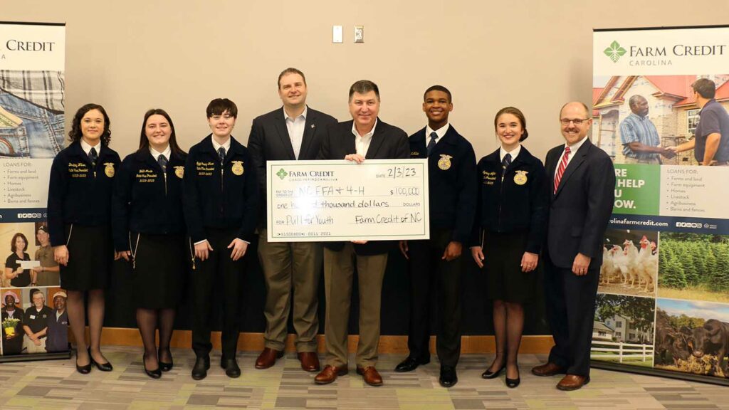 4-H and FFA youth development NC State Extension fundraiser Pull for Youth Farm Credit Associations of North Carolina
