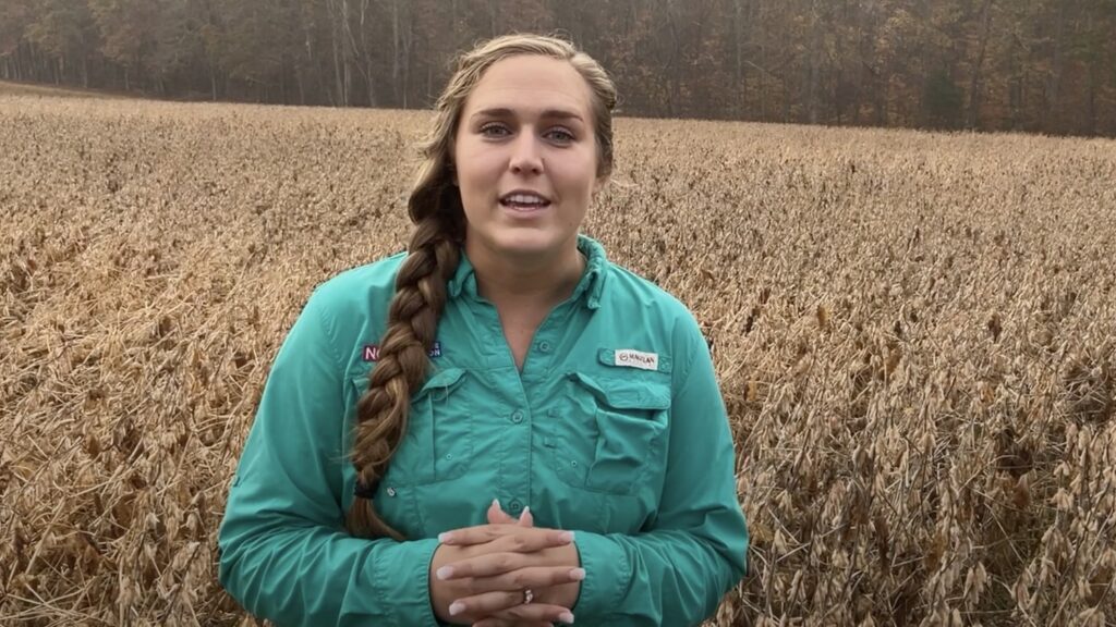 Extension Agent Mikayla Berryhill serves as a bridge between producers and researchers at NC State University, helping ensure that farmers have access to new technology and a hand in its development.